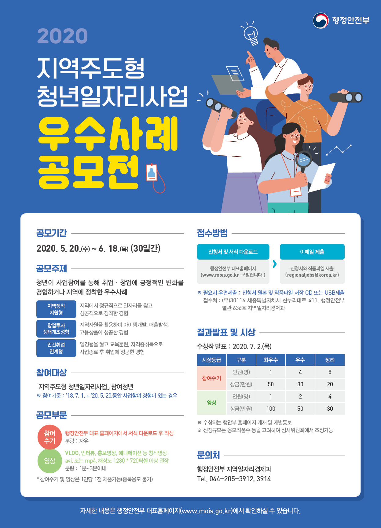 [공모전] 2020년 지역주도형 청년일자리사업 우수사례 공모전 사진