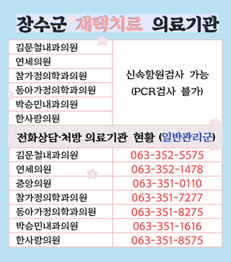 장수군 재택치료 의료기관